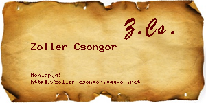 Zoller Csongor névjegykártya