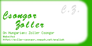 csongor zoller business card